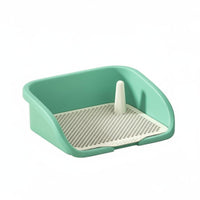Easy to Clean Indoor Dog Toilet Sturdy PP Material Dog Potty Tray Detachable Design Puppy Training Potty Splash Guard for Young Dogs, Small Dogs, Apartment Living, Balcony