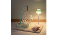 4 Pieces Miniature Swing Chair Set Soft Dollhouse Swing with Stand Compact Carpet for Collectors