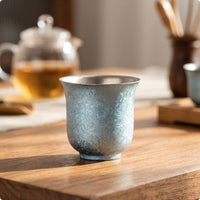 Titanium Teacup Lightweight Titanium Cup Lustrous Tea Bowl for Campers, Camping, Travel