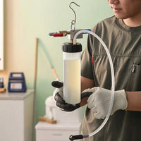 Transparent Brake Fluid Extractor Compact Pneumatic Fluid Extractor Handheld Oil Change Machine Wide Compatibility for Garage, Workshop