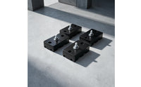 4 Pieces Vibration Isolation Pad Shock-Absorbing Rubber Block with Stud Anti-Vibration Rubber Blocks Load-Bearing Low-Height
