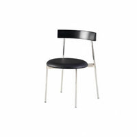 Retro Design Upholstered Chair with Metal Legs Mid-Century-Century Modern Design Household Furniture Comfortable Padded Seat Ergonomic Curved Backrest for Homeowners, Restaurant Owners, Home Office Workers