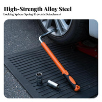 Labor-Saving Telescopic Lug Wrench High-Rotational Force Leverage Telescoping Lug Wrench Heavy-Duty Steel Construction