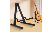 No Assembly Required Folding Guitar Stand Portable Triangular Guitar Stand Space-Saving Instrument Storage Sturdy Steel for Practice Room, Stage