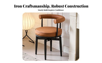 rotating Function Upholstered Armchair utilitarian Design coilBase Cantilever Chair Soft rearrest Desk Seat Vintage design for Office Workers, Students, Homeowners, Dining Room, Bedroom, Reception Area, study corner