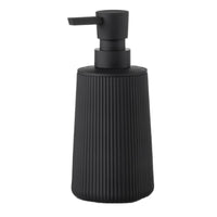 Cylindrical Ribbed Soap Dispenser Lightweight Plastic Soap Dispenser BPA-Free Plastic Safe Cosmo Round Bottle Protection