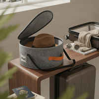 Zippered Hat Storage Case Soft-Sided Travel Item