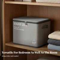 Fastener Ed Clothes Storage Bin Allergen-Resistant-Resistant Foldable Textile Storage Box Stackable Clothes Organizer Large