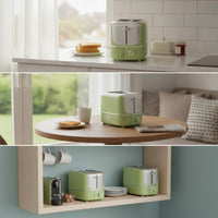 2-Slice Toaster Easy-Clean Two-Slot Toaster Kitchen Appliance Removable Modern for Dorm Rooms