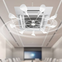 Overhead Cassette Wind Deflector No Power Needed Overhead Air Outlet 360-Degree Cover Degree Rotating Air Movement Adjustable Vent Deflector