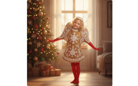 Gingerbread Angel Costume Festive Gingerbread Costume with Appendages Enjoyable Attire for Entertainers, Holiday Photos