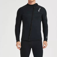 Front Zip Wetsuit Shirts Vest 5 Mm Thick Mm Thick Long Sleeve Neoprene Jacket Quick Drying Long Sleeve Wetsuit Jacket for Women, Men, Snorkeling, Surfing, Swimming