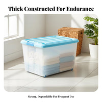 Plastic Storage Box with Lid Long-Lasting Stackable Storage Bin Heavy Duty