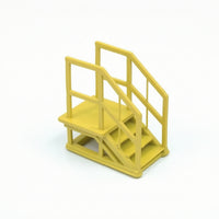 HO Scale Model Stair DIY Railway Diorama Walkway Model Stair with Railing 3D Printed Scenery Kit Unpainted
