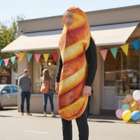 Adult Bread Jumpsuit Spiral Scoring Print Loaf of Bread Costume Slightly Loaf Costume for Adults