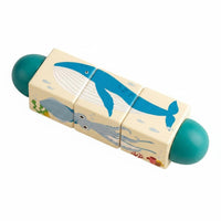 Reasoning Thinking Rotating Creature Brain Teaser Fine Movement Skills Baby Grasp Brain Teaser Blocks Hand-Eye Coordination Toddler Wooden Rotator Toy Early Learning for Babies, Toddlers, Playtime