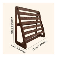 Tabletop Earring Display Stand Rustic Wood Earring Display Stand Angled Organizer Functional for Vanity, Dresser