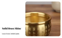 Feng Shui Treasure Bowl Auspicious Feng Shui Prosperity Basin Finely Crafted Brass Treasure Basin for Business Owners, Collectors, Living Room, Office