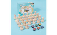 Wooden Alphabet Stamp Set Early Learning Wooden Letter Stamps Bright Alphabet Stamps for Young Learners, Homeschool