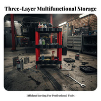 Multi-Functional Car Detailing Trolley On Wheels Auto Detailing Cart Heavy Duty Car Wash Utility Cart Easy Assembly for Technicians, Tradespeople, DIY Enthusiasts, Garage, Warehouse, Factory