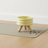 2 Pieces Double Pet Bowl Stand Stable Wooden Legs Elevated Pet Bowl for Felines