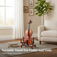 Foldable Violin Stand Space-Saving Violin Stand Adjustable Portable Holder for Violinists, Music Students