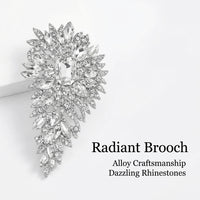 Statement Rhinestone Brooch for Women, Rhinestone Brooch Pins Women, Brooches Floral Brooch Pin, Crystal Embellished Brooch Pins