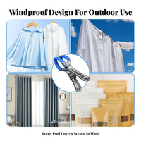 12pcs Water Cover Clip Strong Clamping Force Heavy Duty Spring Clamp Hard-Wearing and Rust-Resistant Wind Resistant Quilt Clamp for Beachgoers, Outdoor