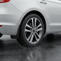 4 Pieces Molded Car Mudguard Curved Splash Guard Matte Finish Car Mud Flap Black