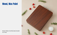 Sturdy Rosewood Chopping Board, Rectangular, Double-Sided, Kitchen Cutting Board