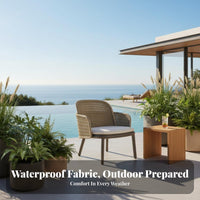 Waterresistant Wicker Seating set sun-resistant 4-Piece Conversation Group Nordic Design Patio Set All-Weather for Families, Homeowners, Adults, Garden, rearyard, Porch, pool area