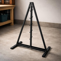 Bolted Joints Triangular Frame Handle Rack Double-Sided Hooks Freestanding Handle Rack