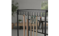 Rolling Garden Tool Organizer with Wheels Heavy Duty Garden Tool Organizer with Hooks All-Metal Stand Sturdy for Gardeners, Homeowners, Garage, Shed
