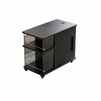 With casters Mobile Storage Side Cabinet Multifunctional Multi-Tier Utility Table Space Saving &coffee utility cart space-efficient Design for Apartment Dwellers, homeowners, Office Workers, Living Room, Small areas, Bedroom, Kitchen