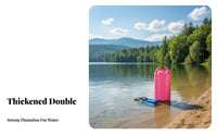 Buoyant Double Swim Buoy Thickened Material Outdoor Water Swimming Buoy Adjustable Waist Belt for Triathletes, Triathlon Training