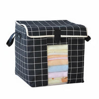 Lidded Clothes Storage Box Minimalist Lidded Textile Organizer Dustproof Lid Textile Storage Box for Closet, Bedroom