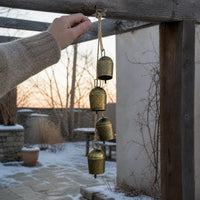 Christmas Vintage Large Antique Bronze Metal Cow Bells for Garden Yard New Year Decoration