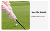 Touchscreen Compatible women's Winter Golf Gloves Cold Weather Performance Thermal Fleece Golf Gloves for Athletes, Golfing, Driving Range