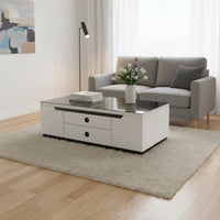 Sintered Stone Convertible Table Space Saving Extendable Coffee Dining Table for Small Apartment Dwellers