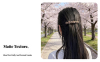 Matte Finish Barrette Korean Design Ponytail Holder Fastener Straight Coil Hair Fastener Secure Hold Minimalist Hair Accessory