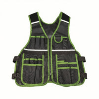 Tool Vest with Pockets Adjustable Workwear Comfortable for Jobsite, Home Repairs