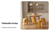 Modern Minimalist Design M-Shaped Leg Stool Stackable Design Household Furniture Thickened & Sturdy Low Seat Waterproof Surface for Adults, Homeowners, Students, Dining Room, Bedroom, Entryway