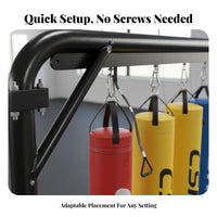 Freestanding Punching Bag Stand Indoor & Outdoor Use Gantry Training Frame Commercial Grade Heavy Duty Boxing Frame for Athletes, Teenagers, Home Gym