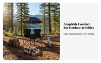 Easy Setup Portable Camp Couch Water-Resistant Material Double Folding Chair Heavy Duty Portable Double Camping Seat Storage Pockets for Campers, Beachgoers, Families, Fishing, Picnics, Backyard, Sporting Events