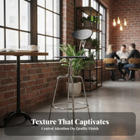 utilitarian Design Adjustable Stool with Backrest Vintage aesthetic Counter Chair Stable Base Seating Furniture Easy Assembly for Adults, Business Owners, Homeowners, Cafe, Restaurant, Kitchen Island, Lounge
