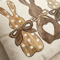 4pcs Easter Pillow Cover Festive Design Decorative Easter Egg Pillow Sham Soft & Comfortable Hare Illustration Throw Pillowcase for Homeowners, Sofa