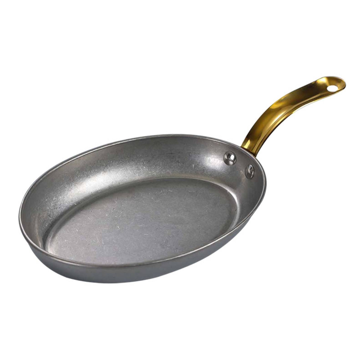 Oval Serving Plate with Handle Retro Metal Steak Plate Heavy Duty Tableware for Hosts