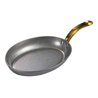 Oval Serving Plate with Handle Retro Metal Steak Plate Heavy Duty Tableware for Hosts