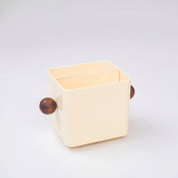 Matte Desktop Storage Box with Divider Small Storage Box with Compartments Space-Saving for Bedside Table