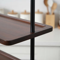Wood Desktop Shelf Wood Desktop Rack Easy to Clean Countertop Storage Rack